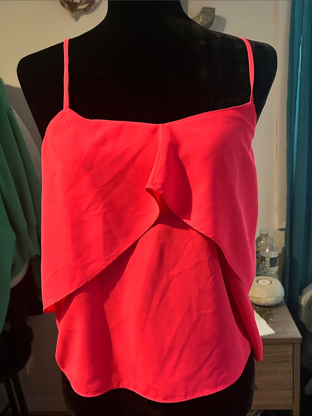 American Eagle Outfitters Layered Spaghetti Strap Cami - Hot Pink